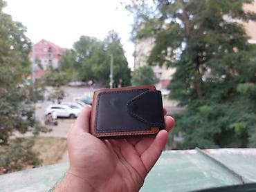 mona zenski novcanici: Minimalistički kožni novčanik – ručni rad - Materijal: prava koža u — 1