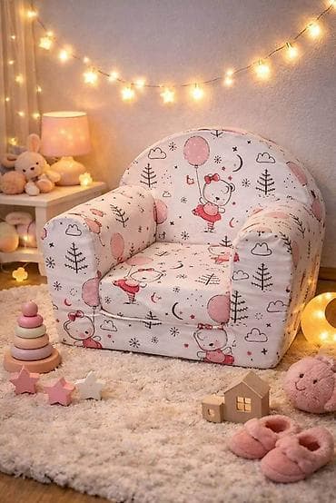 ograda za stepenice za decu: Mala fotelja 🪑 Dimenzije: 55×45 cm ✨ Sedeći deo: 30×30 cm 🛏️ — 4