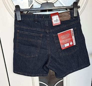 Ženski teksas šorts POKER – veličina 50, tamnoplavi denim sa