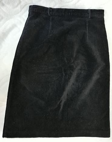 Skirts: Crna suknja od somota – EKIM Company 1 - Klasičan, ravan kroj do — 2
