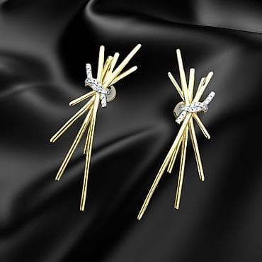 srebrne naušnice: Mindjuse u obliku cvora
Dostupne u srebrnoj boji 
Hirurski celik — 1