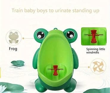 ikea kreveti na sprat za decu: Dečiji zidni pisoar – žabica, set 2 komada (zeleni + plavo/žuti) - — 8