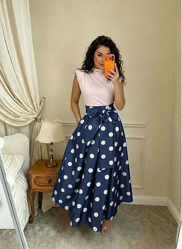 colmar beograd: 🔥Ženska midi suknja na tufne sa velikom mašnom u struku S m l Cena — 3