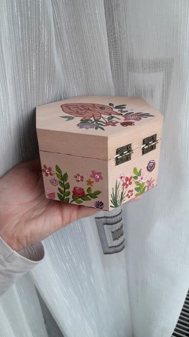 saksije sa nogicama: Jewelry box, Wood, color - Pink, New — 7