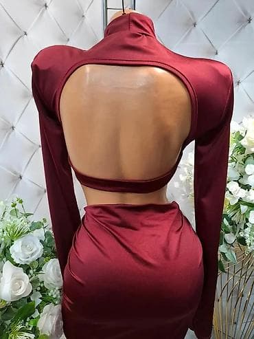 Underwear: Elegantna večernja haljina sa dugim rukavima i visokim rol-kragnom — 2