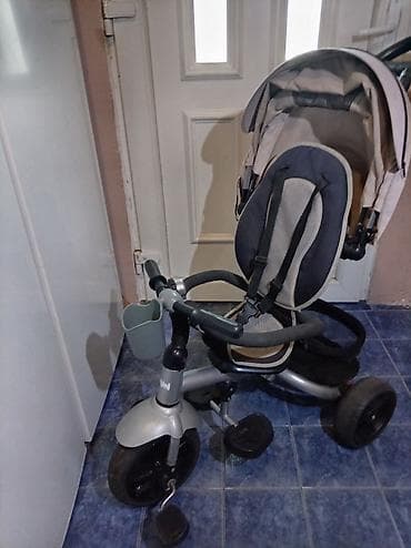 Dečiji tricikl sa naslonom i tendom - Multifunkcionalni tricikl