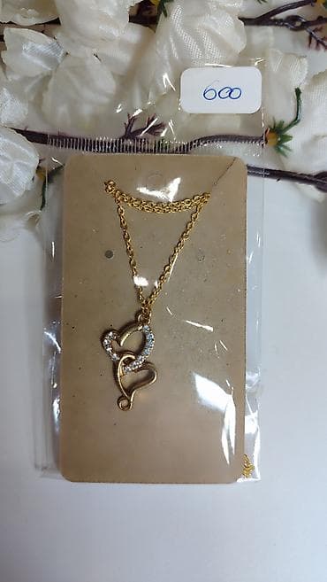 pojas za trudnice: Zlatni lančić sa priveskom „dva srca“ - Materijal: metal u zlatnoj — 1