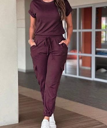 zenski rančevi david jones online: Dva‑dela ženski komplet – majica i jogger pantalone - Kroj: udoban — 2