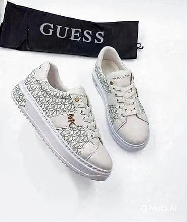 korset bluza: Michael Kors ženske patike – niske, bele sa sivo-monogram detaljima — 1