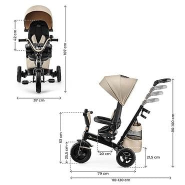 bebi oprema pancevo: KINDERKRAFT TRICIKL EASY TWIST 2U1 – BEIGE (SKU: KREASY00BEG) Tricikl — 2
