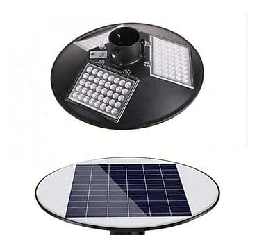 novogodisnja rasveta za dvoriste: Solarna LED ulična/svjetiljka za banderu – “UFO” glava sa solarnim — 2