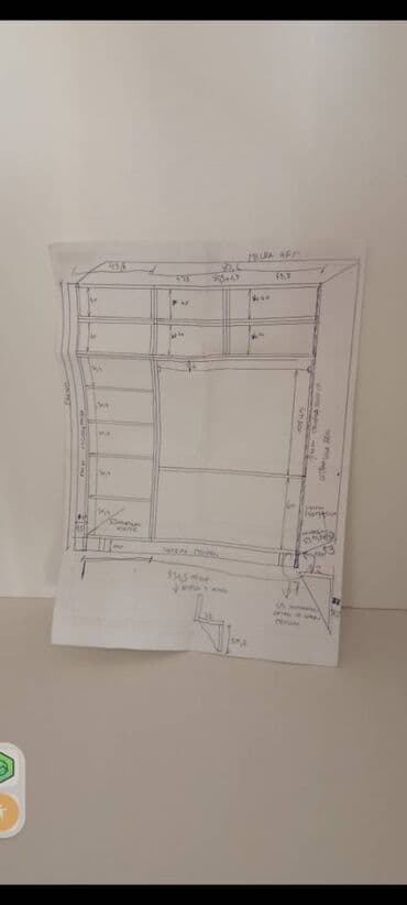 Ormari: Izrada ormara po meri nacrtajte na papiru Ormar sa rasporedom polica — 5