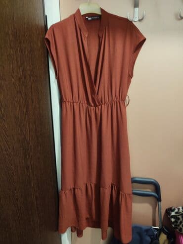 prada kais: Zara S (EU 36), color - Burgundy, Cocktail, Short sleeves — 4
