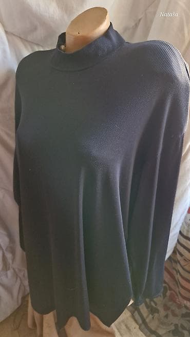 svilena bluza zara: 4XL Laura Torelli 700din Duža crna rebraste strukture moderna sa — 2