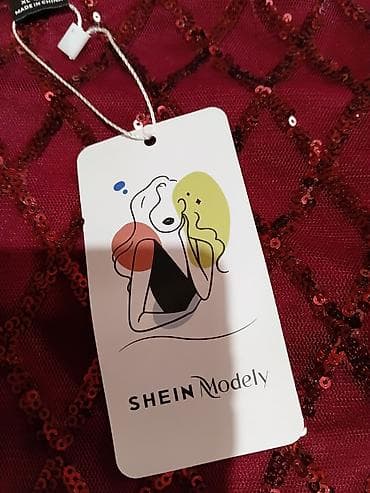 Haljine: SHEIN Modely elegantni kombinezon - Gornji deo: bordo/crveni til sa — 2