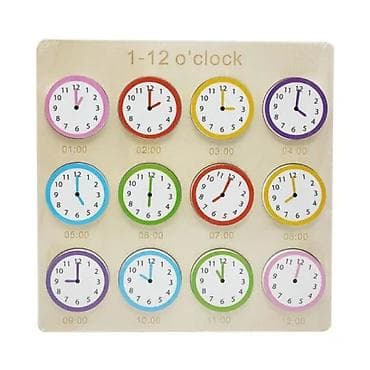 srebrne alke sa cirkonima: Drvena umetaljka – Satovi ⏰🧩 Savršena edukativna igračka za učenje — 1