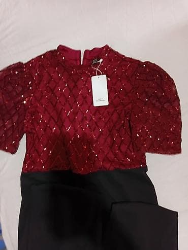 sandale za ples: Elegantni ženski kombinezon - Gornji deo: bordo crvena tkanina sa — 4