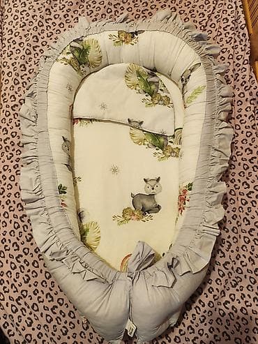 Table legs: Prodajem gnezdo za bebe u nežnim, neutralnim tonovima sa motivima at lalafo.rs — 1 Table legs: Prodajem gnezdo za bebe u nežnim, neutralnim tonovima sa motivima — 1