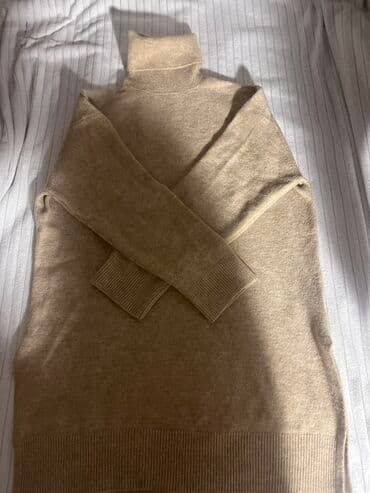 Women's Clothing: Pletena rolka – bež/boja peska - Klasična ženska rolka sa visokim — 1