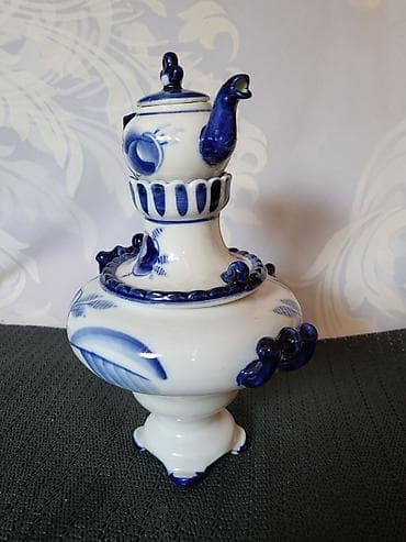 Home & Garden: Kompletan ukrasni samovar Gzhel USSR iz 70ih.godina. Originalni ruski — 10