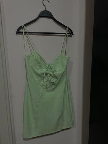 hm haljine: Zara L (EU 40), color - Green, Cocktail, With the straps — 1