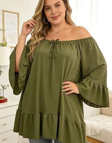 gymshark helanke: Tunike za punije dame – modeli sa otvorenim ramenima - Veličine: XXL — 1