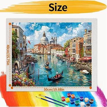 Muzički instrumenti: Novo. Bojenje po brojevima - Venecija Veličina 40x50cm Smanjuje — 2