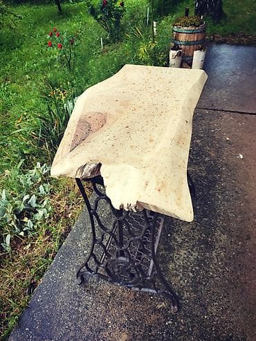 ormari visine 240: Singer retro unikat sto drvo novo orah visina stola 75 cm daska — 1