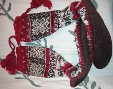 Socks: Tople zimske patofne za stan,. Br 38 do 41.Ne klizaju se .Nove!!! — 4