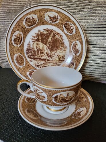 porcelanske solje za caj: Set Waendorf 1964-1990g.Istocna Nemacka. Trodelni porcelanski — 2