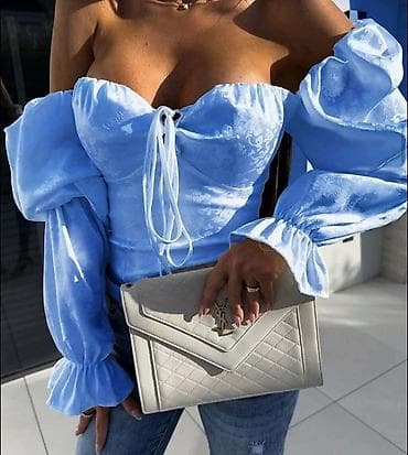 tom tailor tunika: Ženska romantična bluza sa puf rukavima i otvorenim ramenima - Kroj — 2