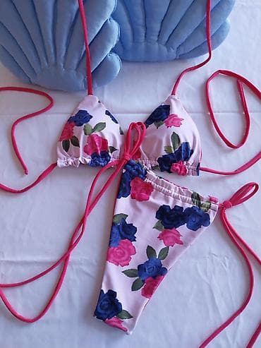Kupaći kostimi: Dvodelni kupaći kostim – cvetni print - Model: bikini sa trouglastim — 4