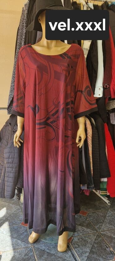 lidl duks haljina: A-Dress 3XL (EU 46), color - Multicolored, Oversize, Other sleeves — 1
