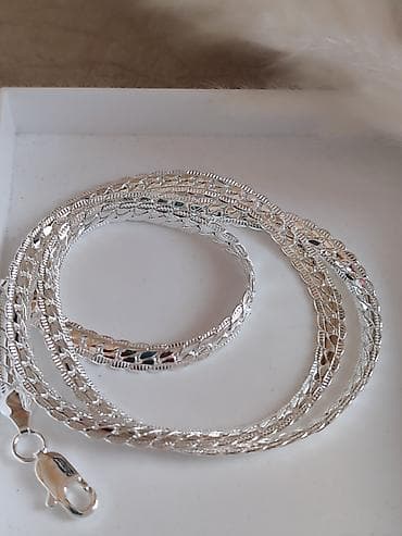 elegantne tasne: Srebrna ogrlica, žig 925 - Materijal: sterling srebro 925 (pečat/žig — 2