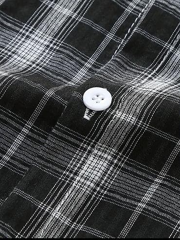 muska odela novi pazar cene: Muška košulja s kratkim rukavima 5 XL – crno‑beli karirani dezen - — 5