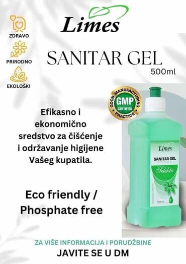 štapići za šećernu vunu: Limes Sanitar Gel u pakovanju od 500ml je efikasno sredstvo za — 1