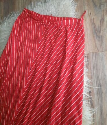 Skirts: M, Midi, color - Red — 4