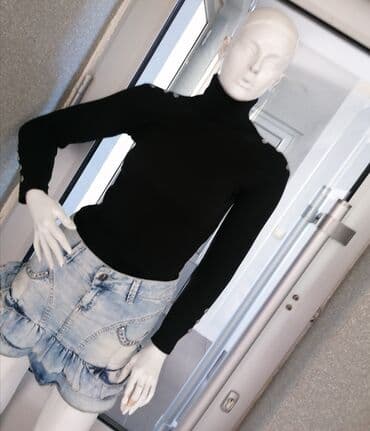 pončo za zimu: S (EU 36), Cotton, color - Black — 7