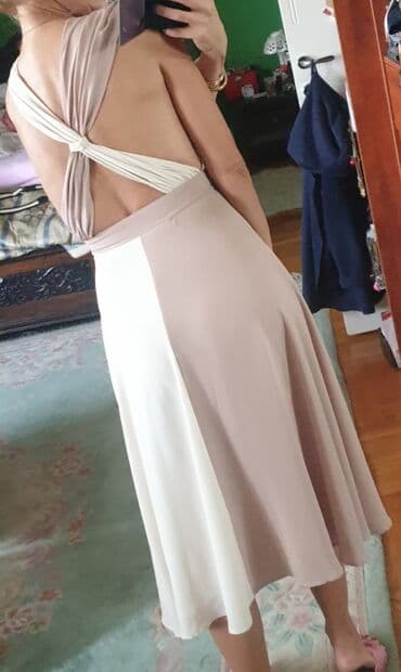 kaput sa dva lica: S (EU 36), color - Beige, Evening, With the straps — 9
