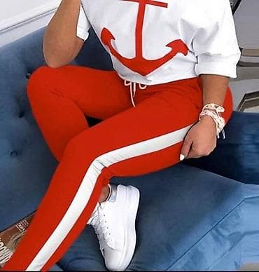 gucci majice original: Damski dvodelni komplet – majica i trenerka sa mornarskim motivom — 4