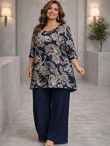 Overalls: Ženski komplet – tunika i pantalone, plus size - Dvodijelni set — 5