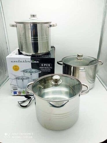 metalac lonci akcija: Lonci u setu HP3-Excellente line Cena-6500 dinara Lonci u setu marke — 1