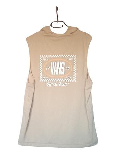 prolecni mantili: Bezrukavni duks sa kapuljačom Vans – bež/peščana nijansa - Model: bez — 2