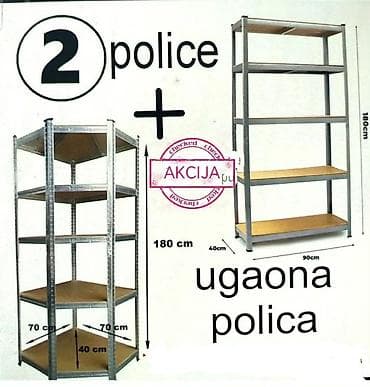 Police: Metalne skladišne police + ugaona polica – teške nosivosti - Tip — 2