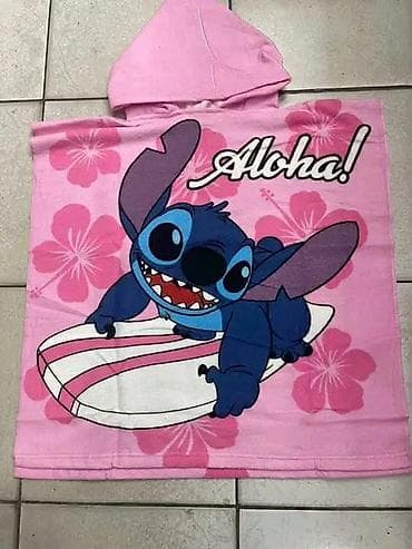 stitch cebe sa kapuljacom: Dečiji pončo peškir sa kapuljačom - Model: pončo kroj sa kapuljačom — 3