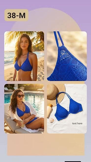 Ženski bikini – veličina 38-M - Model: trokutasti kroj sa žicom za