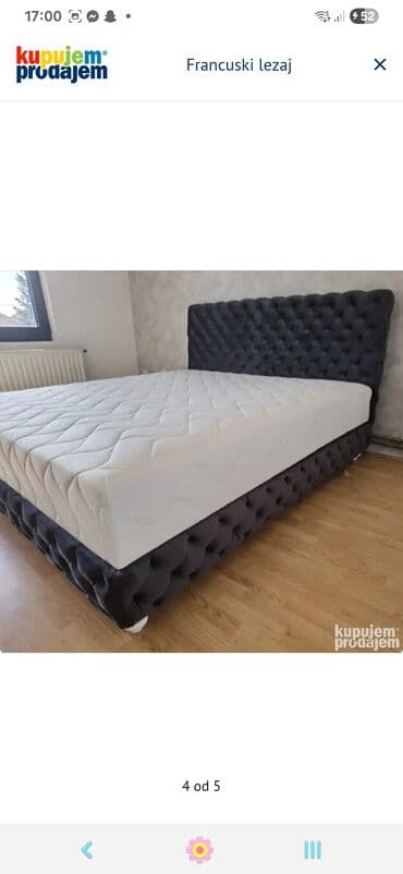 kuhinjska vrata sa staklom: Francuski lezaj Dimenzije: 200×160 Cena: 390 e  sa dusekom Kostur — 5