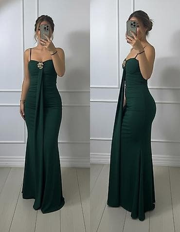 guess deca: Elegantna duga svečana haljina sa tankim bretelama i dekorativnom — 3