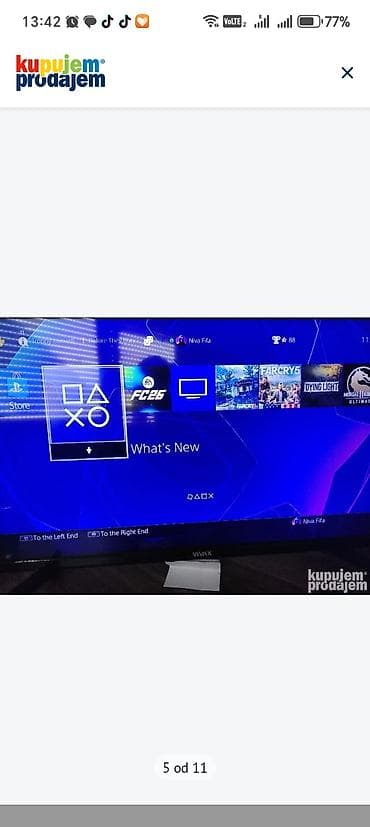 polovni ps4: PS4 Slim1TB, otpuno ispravan i spreman za korišćenje. Konzola radi — 5
