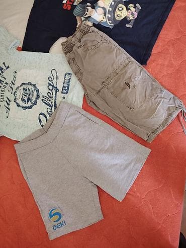 deciji ranac na tockice: Paket letnje garderobe za decaka Vel 10 3 majce 3 sorca Sve je — 4